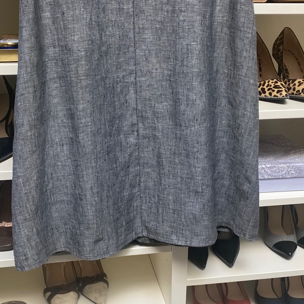 Tahari - Gray Linen Button-Down Dress! Like NEW. Size S. - Picture 15 of 15